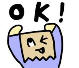 Paper bag mask sticker #872294