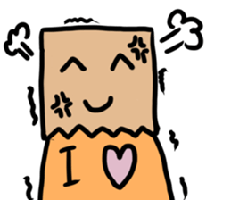 Paper bag mask sticker #872307