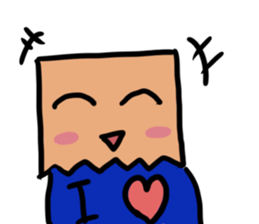 Paper bag mask sticker #872311