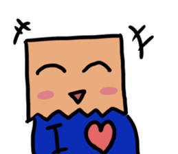 Paper bag mask sticker #872311