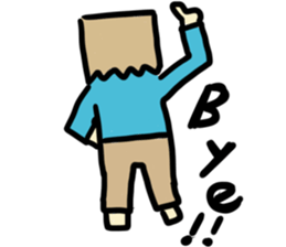 Paper bag mask sticker #872318