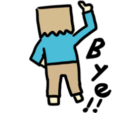 Paper bag mask sticker #872318