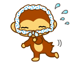 bean size monkey is charming daily life sticker #872525