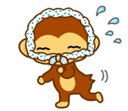 bean size monkey is charming daily life sticker #872525