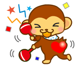 bean size monkey is charming daily life sticker #872528