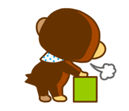 bean size monkey is charming daily life sticker #872535