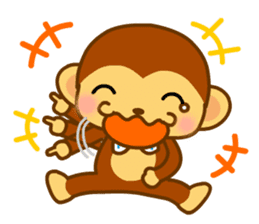 bean size monkey is charming daily life sticker #872540