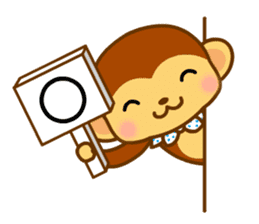 bean size monkey is charming daily life sticker #872541