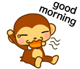 bean size monkey is charming daily life sticker #872548