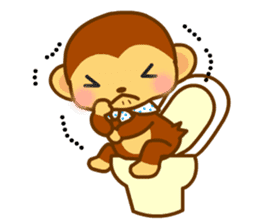 bean size monkey is charming daily life sticker #872550