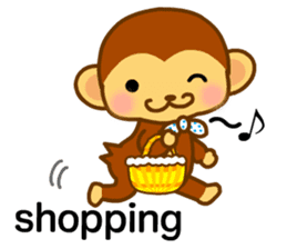 bean size monkey is charming daily life sticker #872555