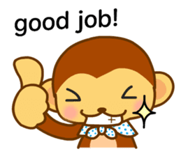bean size monkey is charming daily life sticker #872557