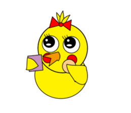 She is girlishly cute a chick sticker #872962