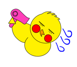 She is girlishly cute a chick sticker #872965