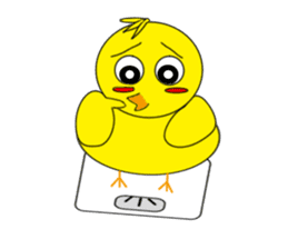 She is girlishly cute a chick sticker #872966