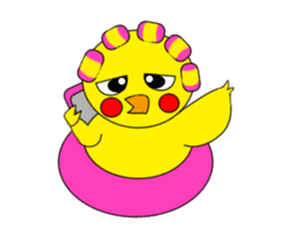 She is girlishly cute a chick sticker #872967