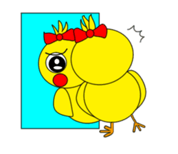 She is girlishly cute a chick sticker #872978