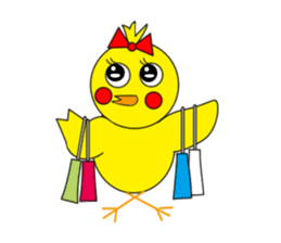 She is girlishly cute a chick sticker #872984