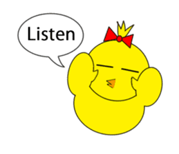She is girlishly cute a chick sticker #872985