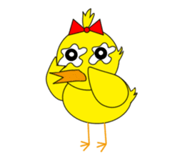 She is girlishly cute a chick sticker #872987
