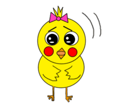 She is girlishly cute a chick sticker #872988