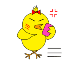 She is girlishly cute a chick sticker #872989