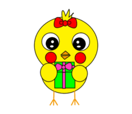 She is girlishly cute a chick sticker #872995