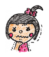 Crayon girl sticker #873299