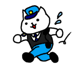 cawaii neko Police sticker #874287