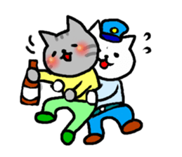 cawaii neko Police sticker #874315