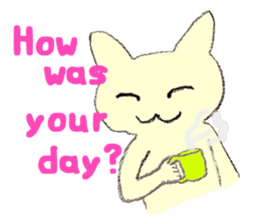 Miro Neko [green Cat] English version sticker #874402