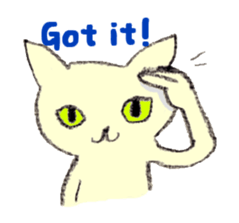 Miro Neko [green Cat] English version sticker #874403