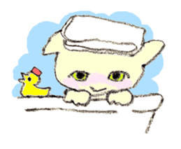 Miro Neko [green Cat] English version sticker #874406