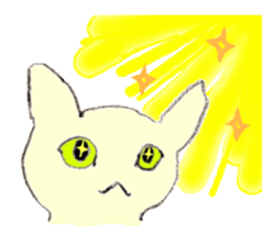 Miro Neko [green Cat] English version sticker #874407