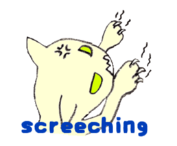 Miro Neko [green Cat] English version sticker #874413