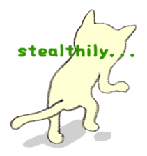 Miro Neko [green Cat] English version sticker #874415