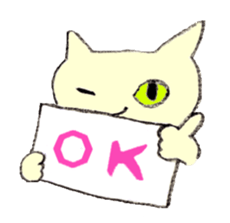 Miro Neko [green Cat] English version sticker #874421