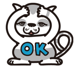 M-hair style cat sticker #874879