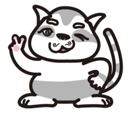 M-hair style cat sticker #874887