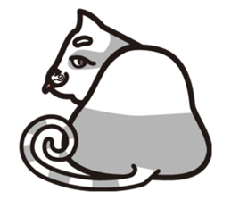 M-hair style cat sticker #874888