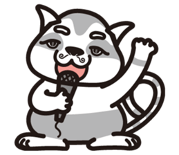 M-hair style cat sticker #874896