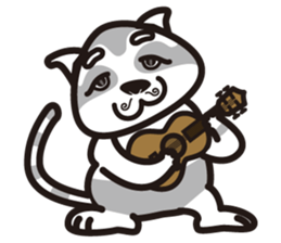 M-hair style cat sticker #874897