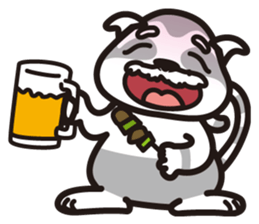 M-hair style cat sticker #874900