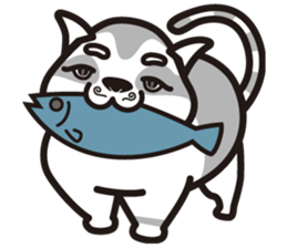 M-hair style cat sticker #874901