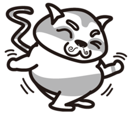 M-hair style cat sticker #874913