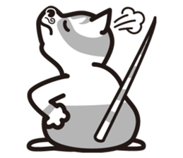 M-hair style cat sticker #874915