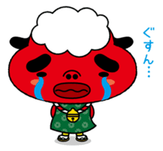 Festival rabbit of Shishiyan and two sticker #875566