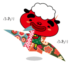 Festival rabbit of Shishiyan and two sticker #875572