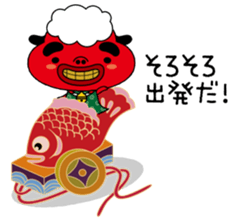 Festival rabbit of Shishiyan and two sticker #875574