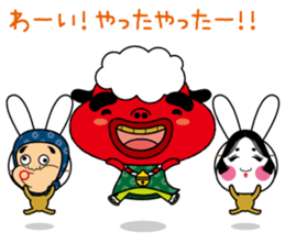 Festival rabbit of Shishiyan and two sticker #875580